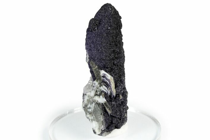 Purple Fluorite Encrusted Quartz Crystal - New Find! #350649